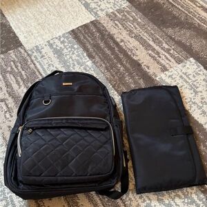 Black Quilted diaper bag